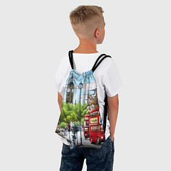 Рюкзак-мешок Улицы Лондона -Big Ben, цвет: 3D-принт — фото 2