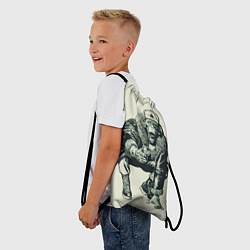 Рюкзак-мешок Обезьяна с пистолетом, цвет: 3D-принт — фото 2