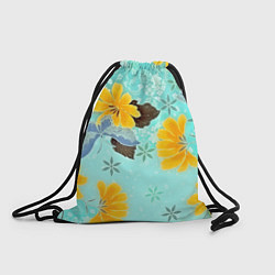 Рюкзак-мешок Цветочный узор, цвет: 3D-принт