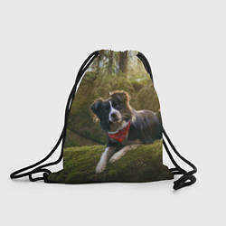 Рюкзак-мешок Собачка на траве, цвет: 3D-принт