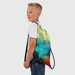 Рюкзак-мешок Разноцветная акварель, цвет: 3D-принт — фото 2