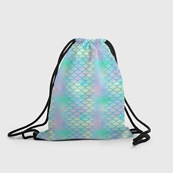 Рюкзак-мешок Голубая чешуя, цвет: 3D-принт