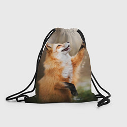 Рюкзак-мешок Лиса с лапкой, цвет: 3D-принт