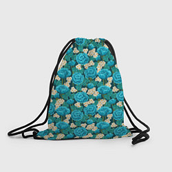 Рюкзак-мешок Голубые розы, цвет: 3D-принт