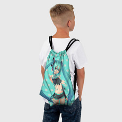 Рюкзак-мешок Hatsune Miku, цвет: 3D-принт — фото 2