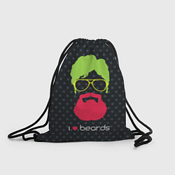 Рюкзак-мешок I like beards, цвет: 3D-принт