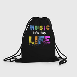 Рюкзак-мешок Музыка - моя жизнь, цвет: 3D-принт