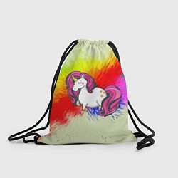 Рюкзак-мешок Радужный Единорог, цвет: 3D-принт