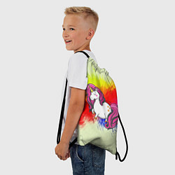 Рюкзак-мешок Радужный Единорог, цвет: 3D-принт — фото 2