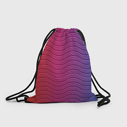 Рюкзак-мешок Цветные волны, цвет: 3D-принт