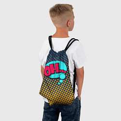 Рюкзак-мешок Pop art: Ohh!, цвет: 3D-принт — фото 2