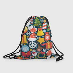 Рюкзак-мешок Новогодний набор, цвет: 3D-принт