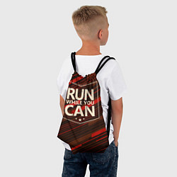 Рюкзак-мешок Run while you can, цвет: 3D-принт — фото 2