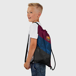 Рюкзак-мешок FC Barcelona: Dark polygons, цвет: 3D-принт — фото 2