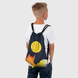Рюкзак-мешок Bitcoin Up, цвет: 3D-принт — фото 2
