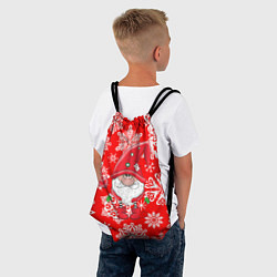 Рюкзак-мешок Зимний гномик, цвет: 3D-принт — фото 2