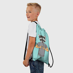 Рюкзак-мешок Влюбленный мистер енот, цвет: 3D-принт — фото 2