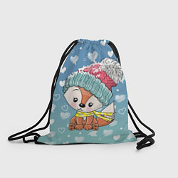 Рюкзак-мешок Зимняя лисичка, цвет: 3D-принт