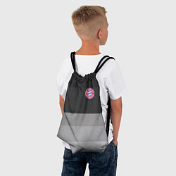 Рюкзак-мешок ФК Бавария: Серый стиль, цвет: 3D-принт — фото 2