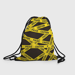 Рюкзак-мешок Police Caution, цвет: 3D-принт