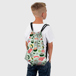 Рюкзак-мешок Любитель суши, цвет: 3D-принт — фото 2