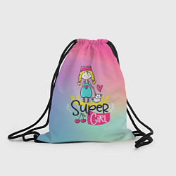 Рюкзак-мешок SUPER GIRL, цвет: 3D-принт
