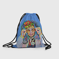 Рюкзак-мешок 6IX9INE SWAG, цвет: 3D-принт