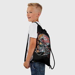 Рюкзак-мешок Череп с тату дракона, цвет: 3D-принт — фото 2