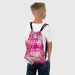 Рюкзак-мешок Black Pink: Abstract Flowers, цвет: 3D-принт — фото 2