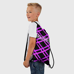 Рюкзак-мешок Black Pink: Neon Lines, цвет: 3D-принт — фото 2