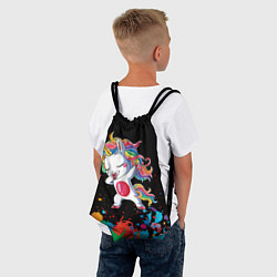 Рюкзак-мешок Малыш-единорог, цвет: 3D-принт — фото 2