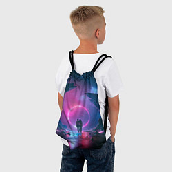Рюкзак-мешок Любовь в космосе, цвет: 3D-принт — фото 2