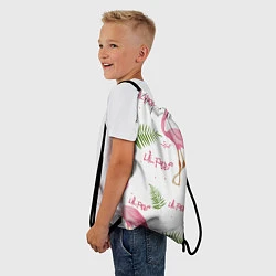 Рюкзак-мешок Lil Peep: Pink Flamingo, цвет: 3D-принт — фото 2