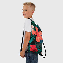 Рюкзак-мешок Тропический мотив, цвет: 3D-принт — фото 2