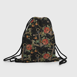 Рюкзак-мешок Якоря с маком, цвет: 3D-принт