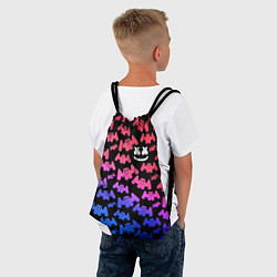 Рюкзак-мешок Marshmello: Pink & Violet, цвет: 3D-принт — фото 2