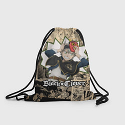 Рюкзак-мешок Черный Клевер АСТА, цвет: 3D-принт