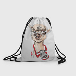 Рюкзак-мешок Лама с фотоаппаратом, цвет: 3D-принт