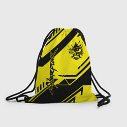 Рюкзак-мешок Cyberpunk 2077: Yellow Samurai, цвет: 3D-принт
