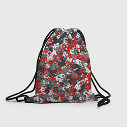 Рюкзак-мешок Камуфляж с буквами F C S M, цвет: 3D-принт