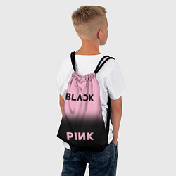 Рюкзак-мешок Blackpink - розово-черный, цвет: 3D-принт — фото 2