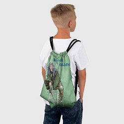 Рюкзак-мешок Billie Eilish: Green Motive, цвет: 3D-принт — фото 2