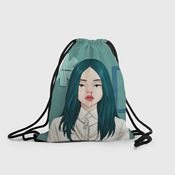 Мешок для обуви Billie Eilish: Turquoise Hair