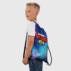 Рюкзак-мешок BRAWL STARS лого в космосе, цвет: 3D-принт — фото 2