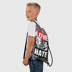 Рюкзак-мешок Love Hate, цвет: 3D-принт — фото 2