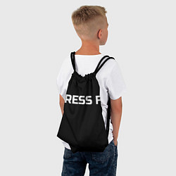 Рюкзак-мешок Футболка с надписью PRESS F, цвет: 3D-принт — фото 2