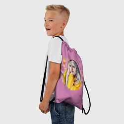Рюкзак-мешок Billie Eilish Pink Art, цвет: 3D-принт — фото 2