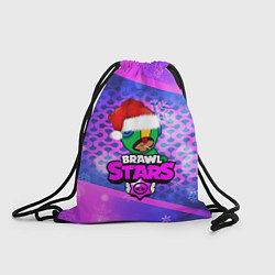 Рюкзак-мешок BRAWL STARS LEON НОВОГОДНИЙ, цвет: 3D-принт