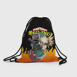 Рюкзак-мешок MY HERO ACADEMIA яркое пламя, цвет: 3D-принт