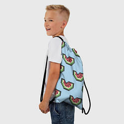 Рюкзак-мешок Пиксельный арбуз, цвет: 3D-принт — фото 2